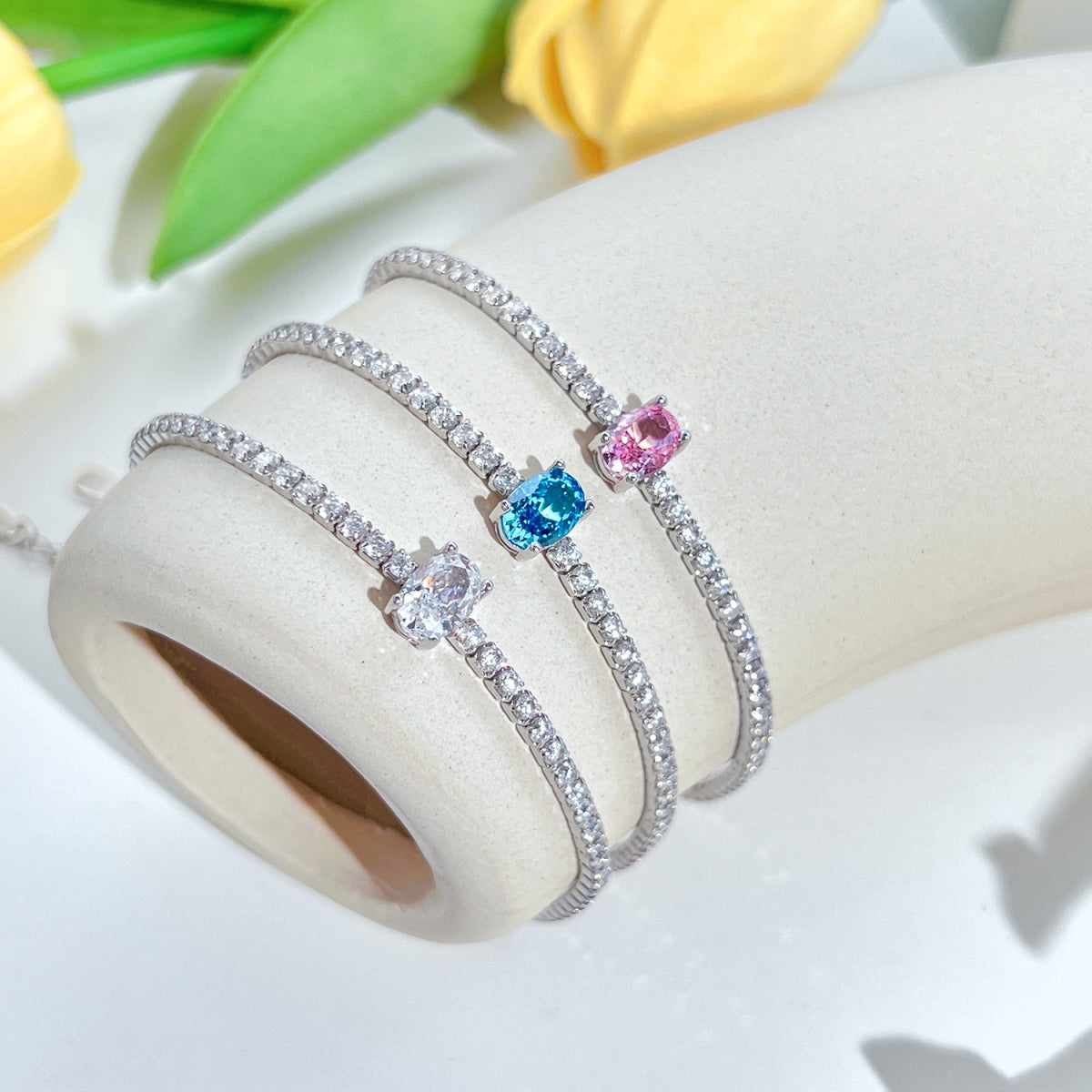 [Goodv]0.75カラットの絶妙なオーバルカットデイリーブレスレット