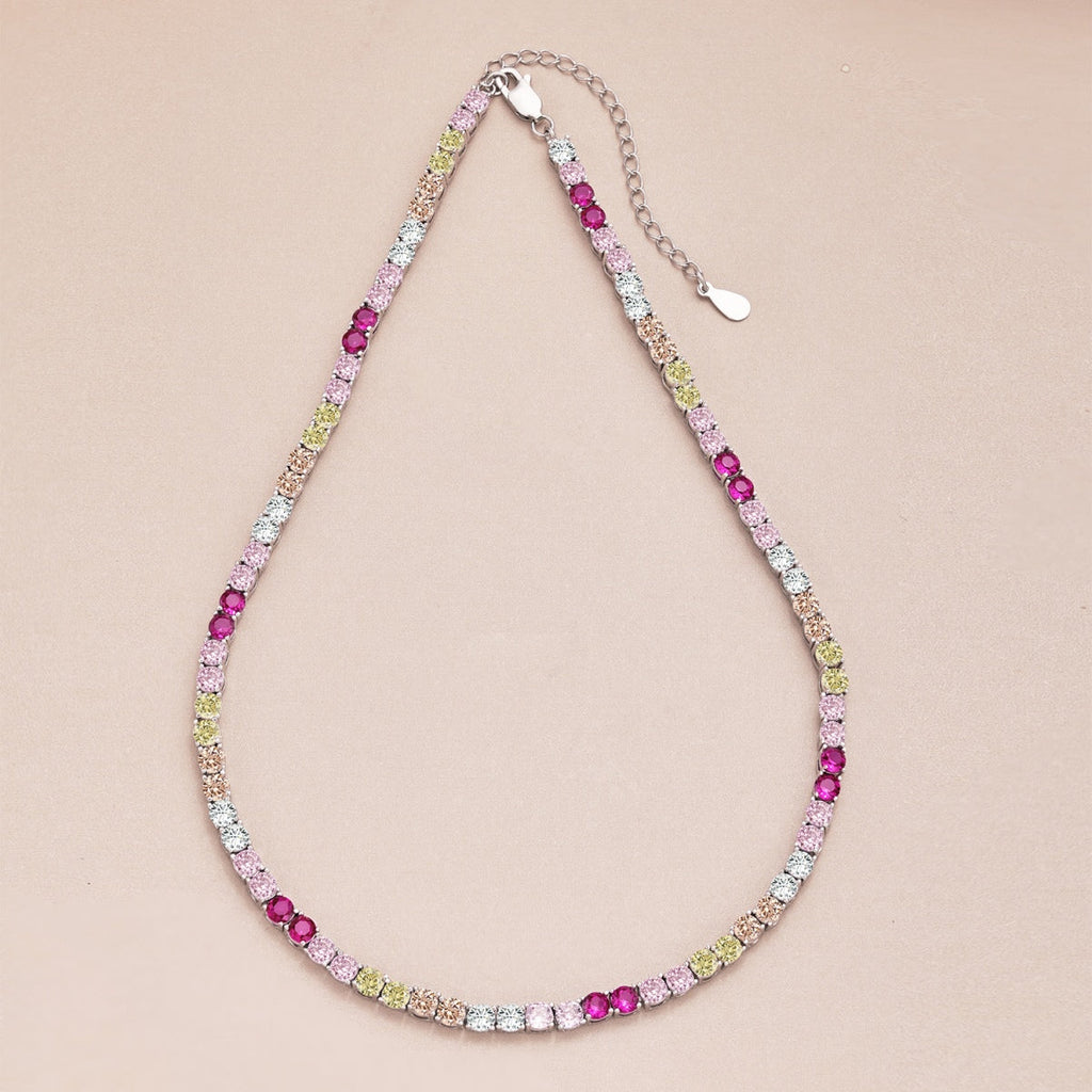 [Goodv]Delicate Colorful Tennis Necklace