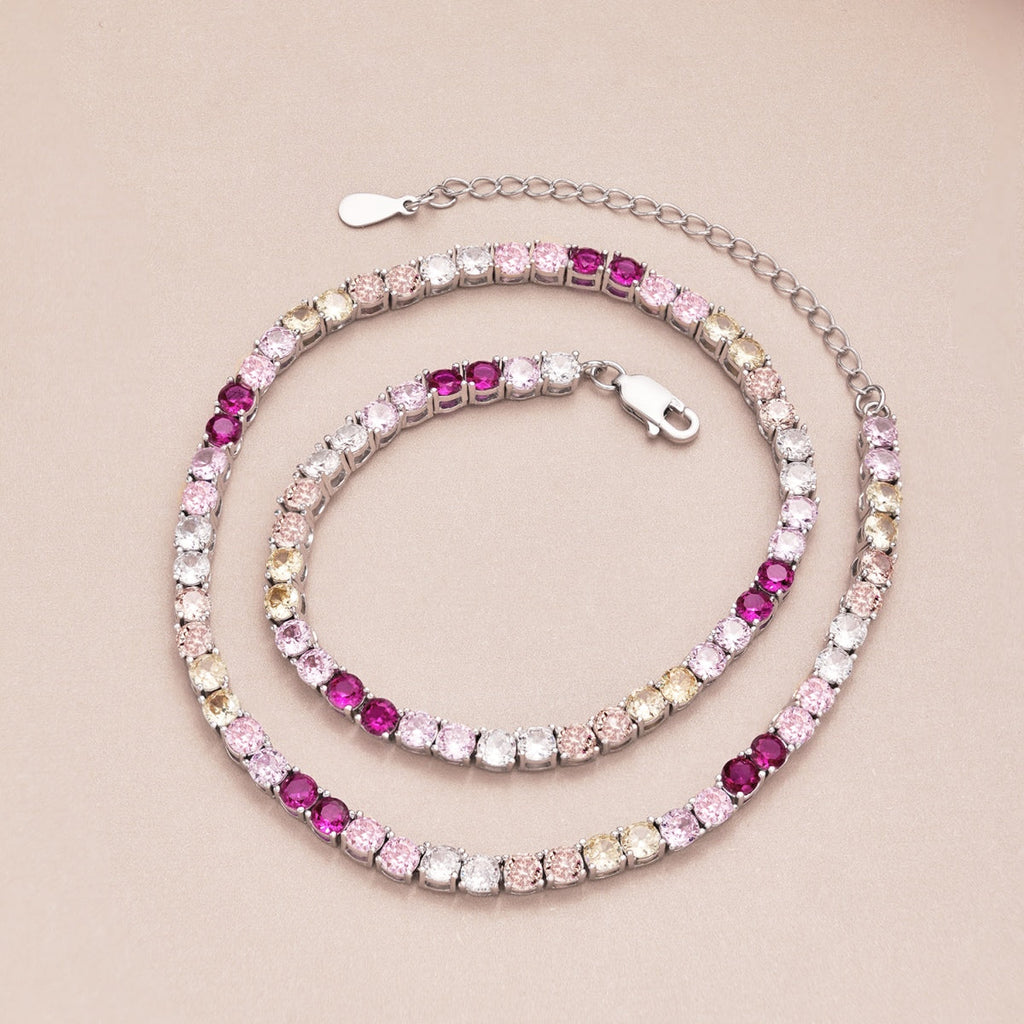 [Goodv]Delicate Colorful Tennis Necklace