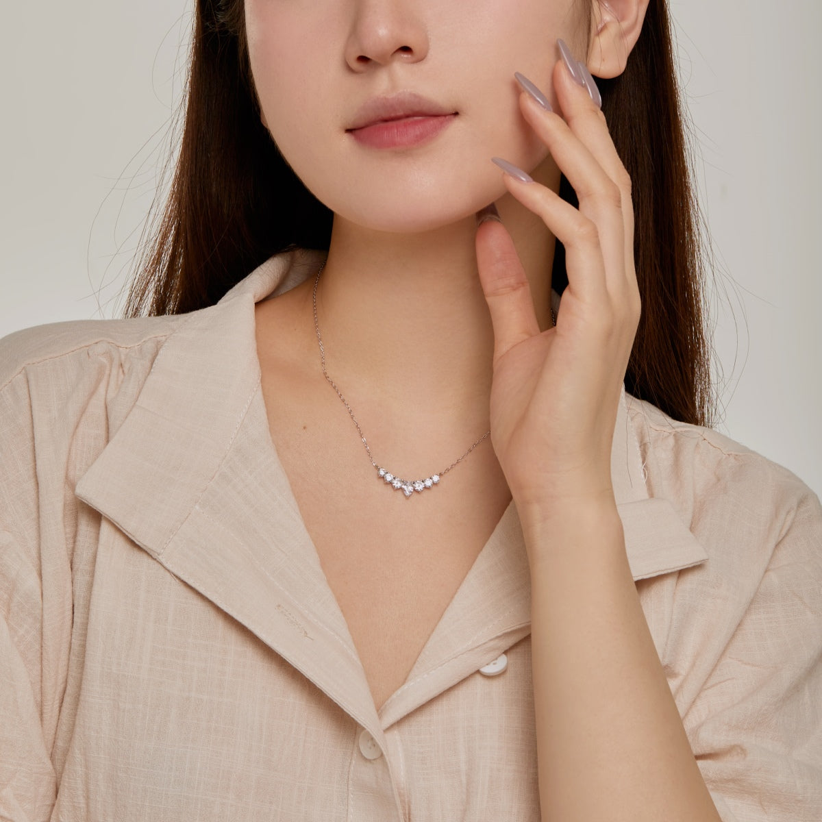 [Goodv] Collier délicat en forme de cœur coloré