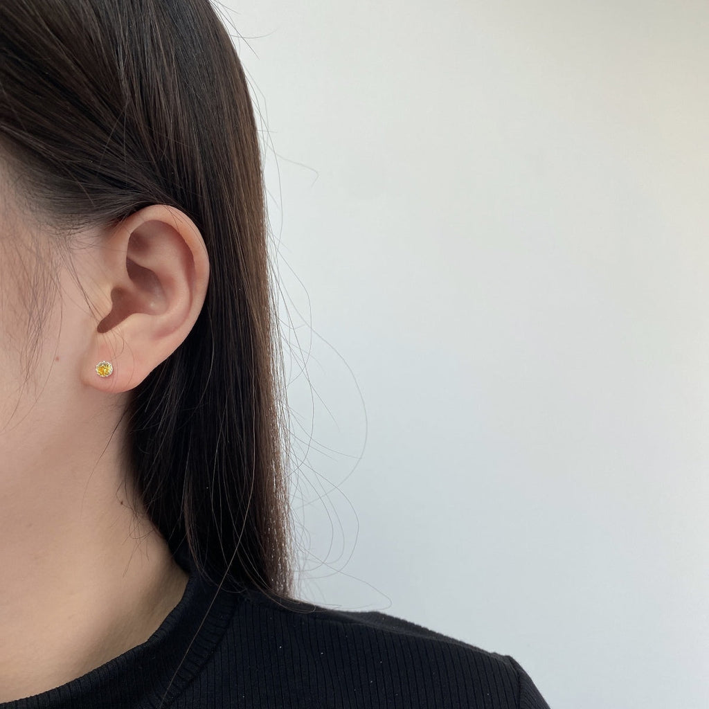 [Goodv]Sparkling Colorful Round Shape Earrings