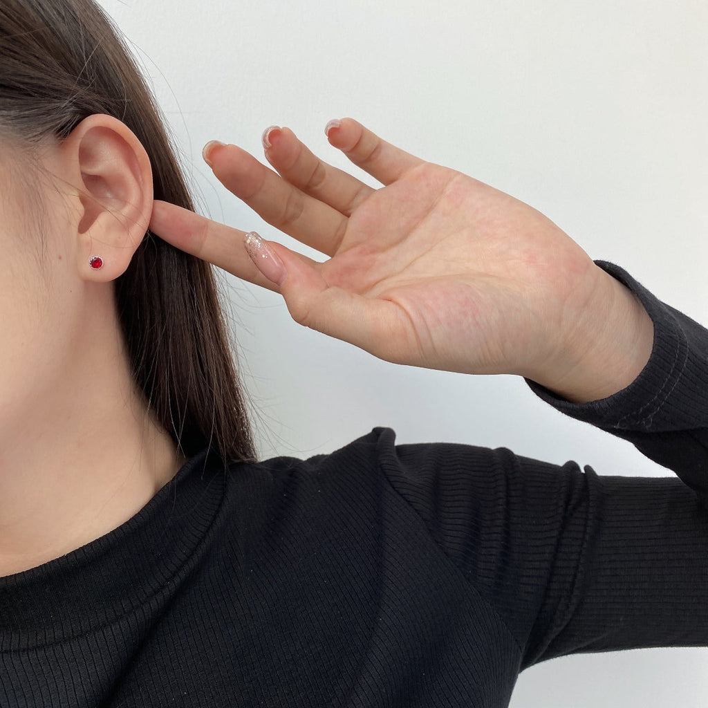 [Goodv]Sparkling Colorful Round Shape Earrings
