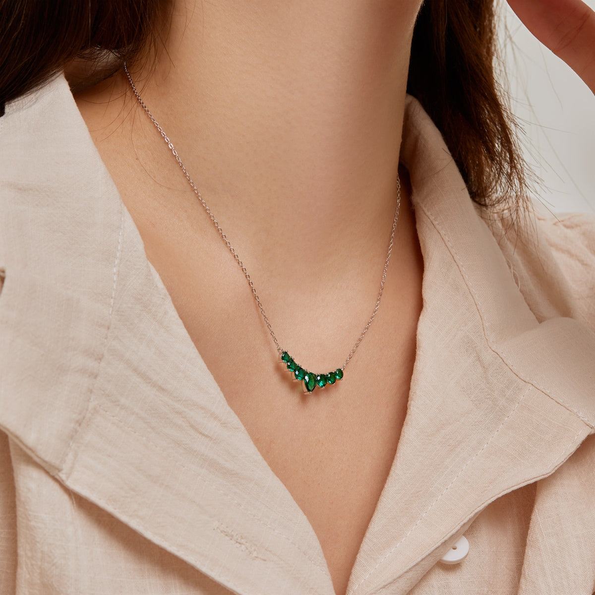[Goodv] Collier délicat en forme de cœur coloré