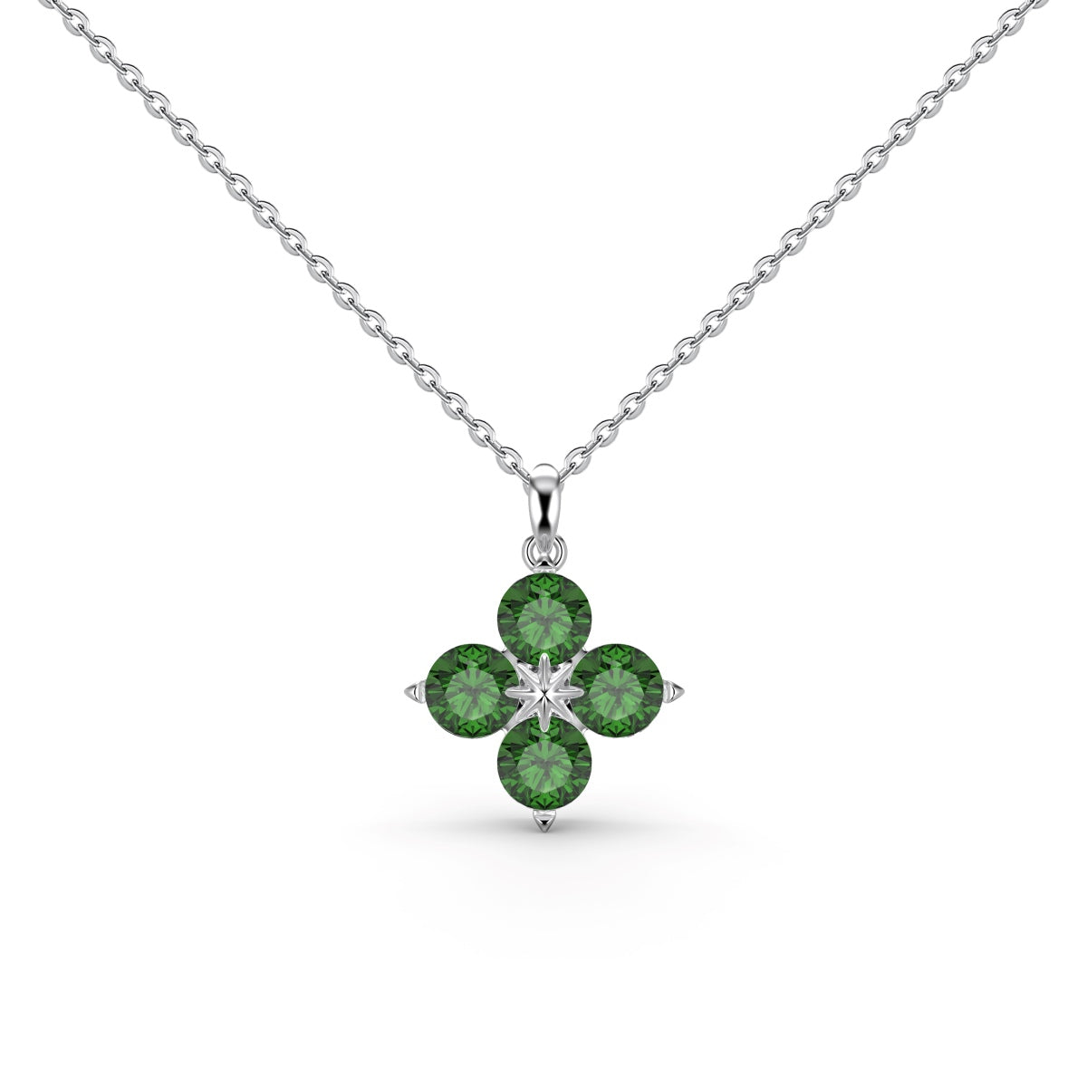 [Goodv]Four-Leaf Clover And Eight-Pointed Star Necklace