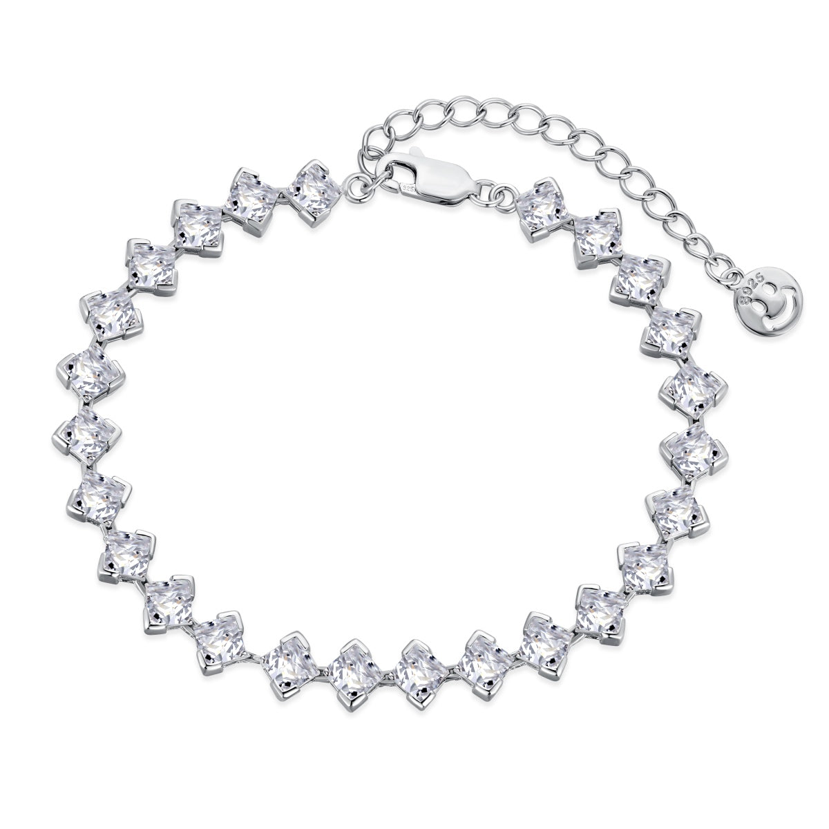 [Goodv] Bracelet quotidien orné de 0,5 carat taille princesse