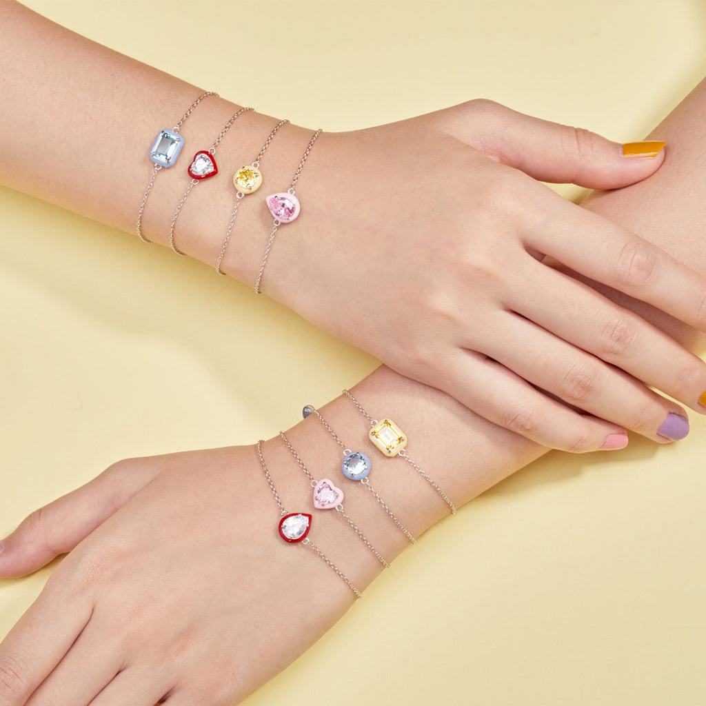 [Goodv] Bracelet quotidien émeraude colorée scintillante de 2,0 carats