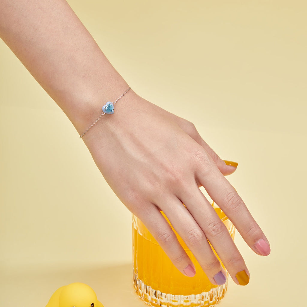 [Goodv]Bracelet d'amoureux romantique et étincelant en forme de cœur