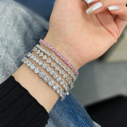 [Goodv] Bracelet quotidien orné de 0,5 carat taille princesse