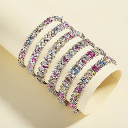 [Goodv]Radiant Colorful Emerald Cut Party Bracelet