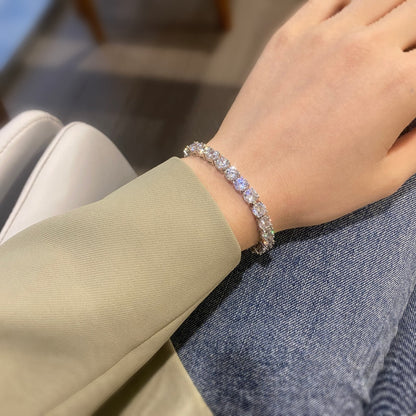 [Goodv] Bracelet de mariage éblouissant à coupe ronde de 0,75 carat