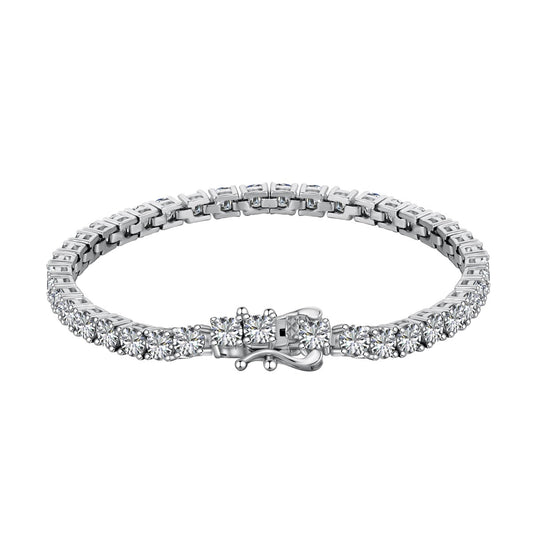 [Goodv]Luxurious Ornate Round Cut Tennis Bracelet