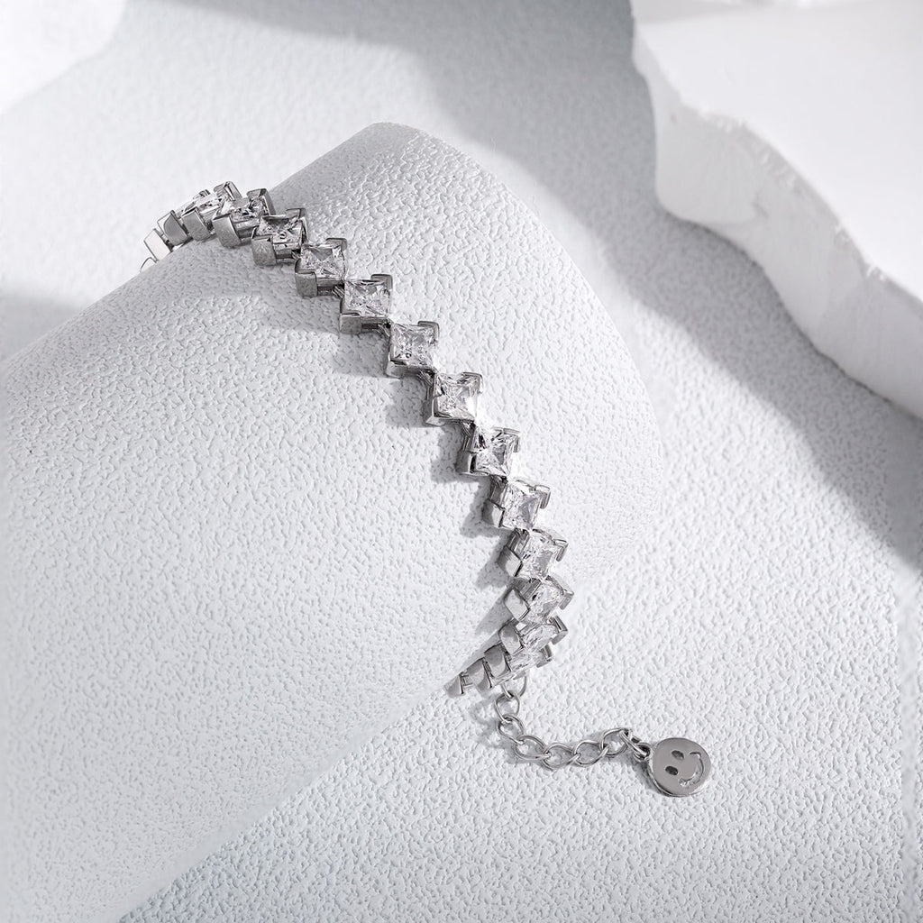[Goodv] Bracelet quotidien orné de 0,5 carat taille princesse