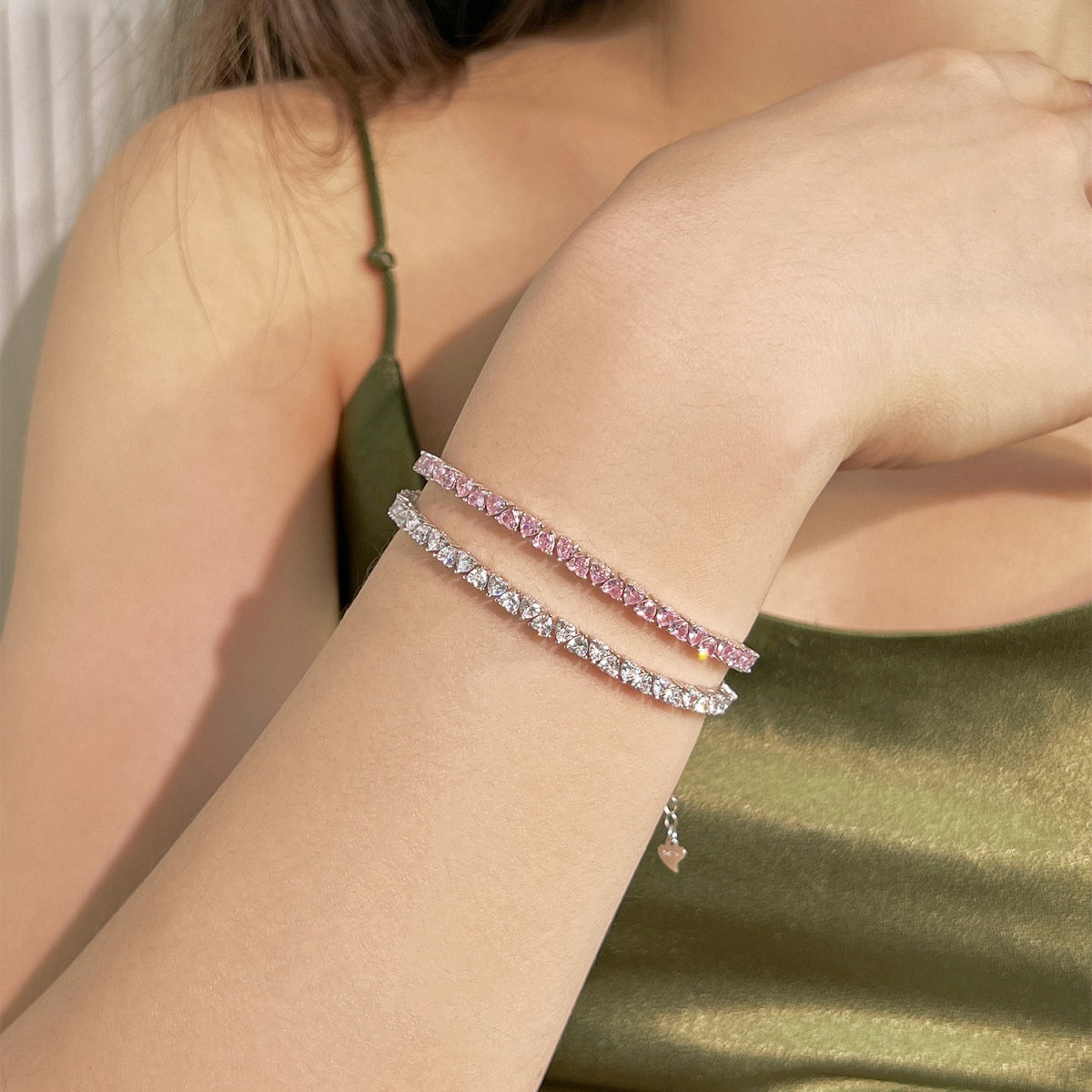 [Goodv] Bracelet amoureux éblouissant en forme de cœur romantique