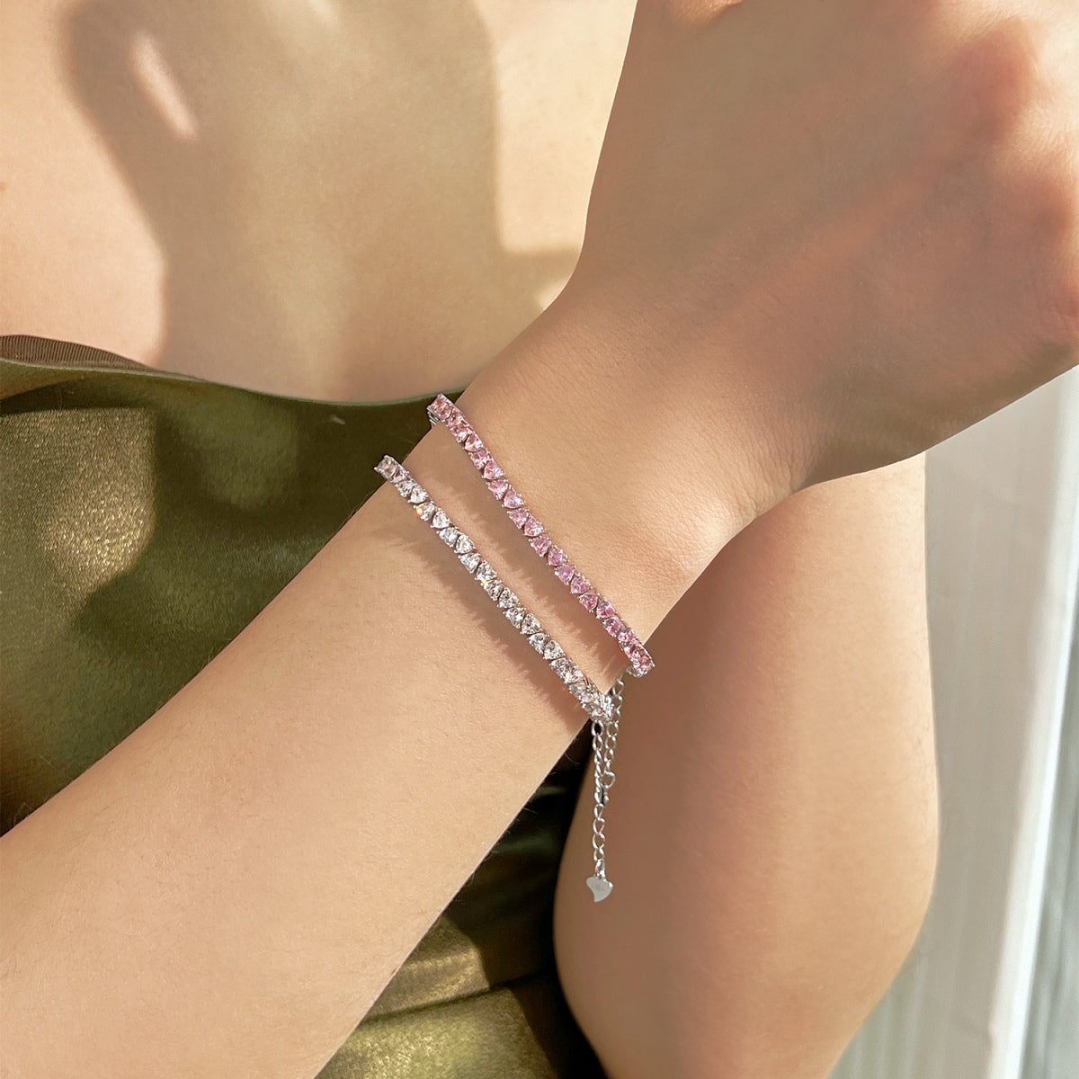 [Goodv] Bracelet amoureux éblouissant en forme de cœur romantique