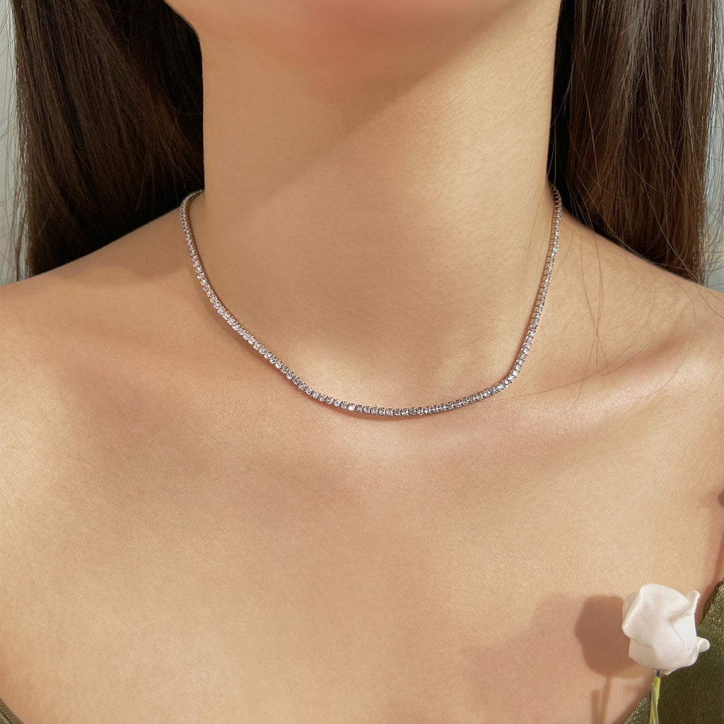 [Goodv] Collier de tennis de forme ronde délicate