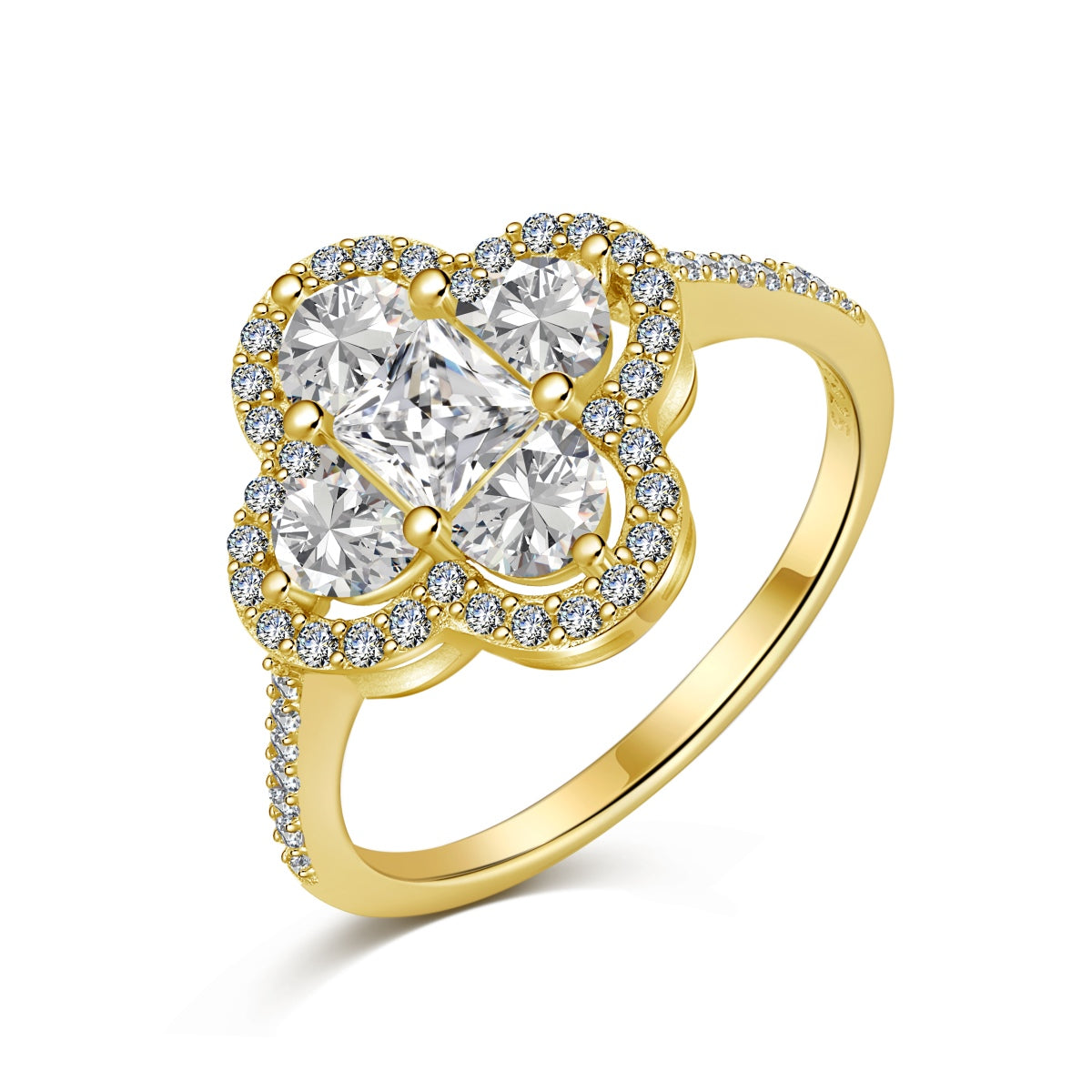 [Goodv]Luxurious Eternity Flower Shape Banquet Ring