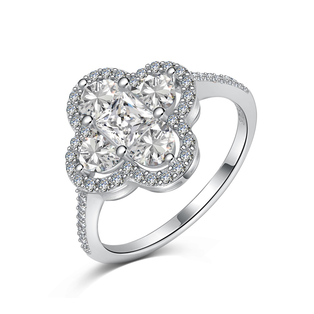 [Goodv]Luxurious Eternity Flower Shape Banquet Ring