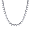 [Goodv]Ornate Heart Cut Tennis Necklace
