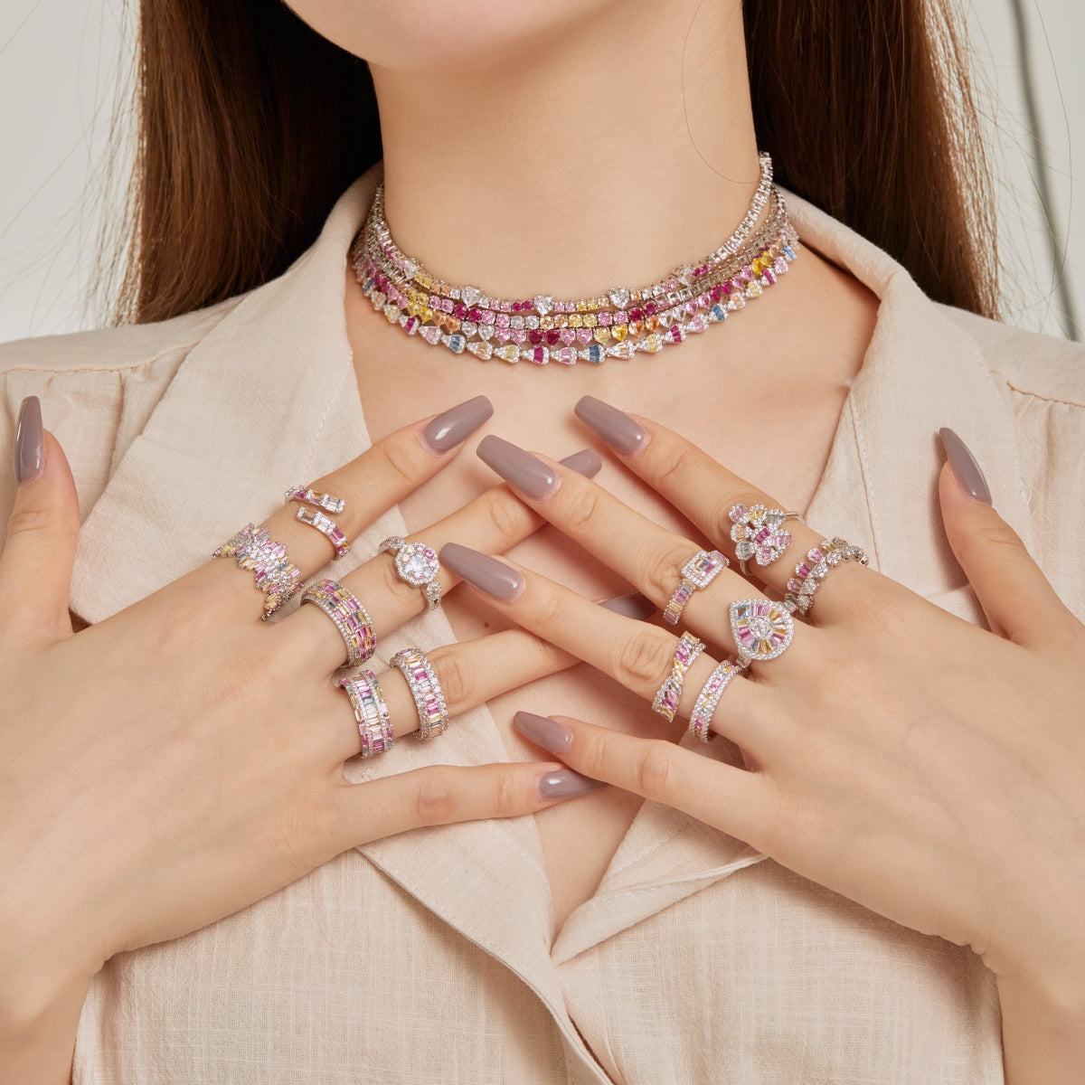 [Goodv] Bague quotidienne en forme de goutte d'eau colorée et scintillante