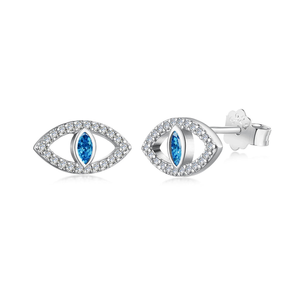 [Goodv]Boucles d'oreilles à clous creux Blue Devil Eyes