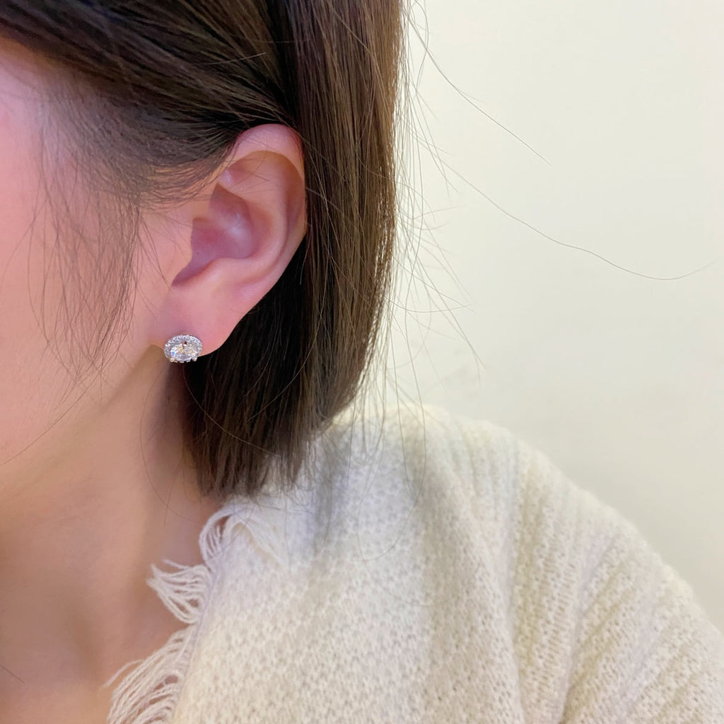 [Goodv]Boucles d'oreilles classiques de forme ronde de princesse