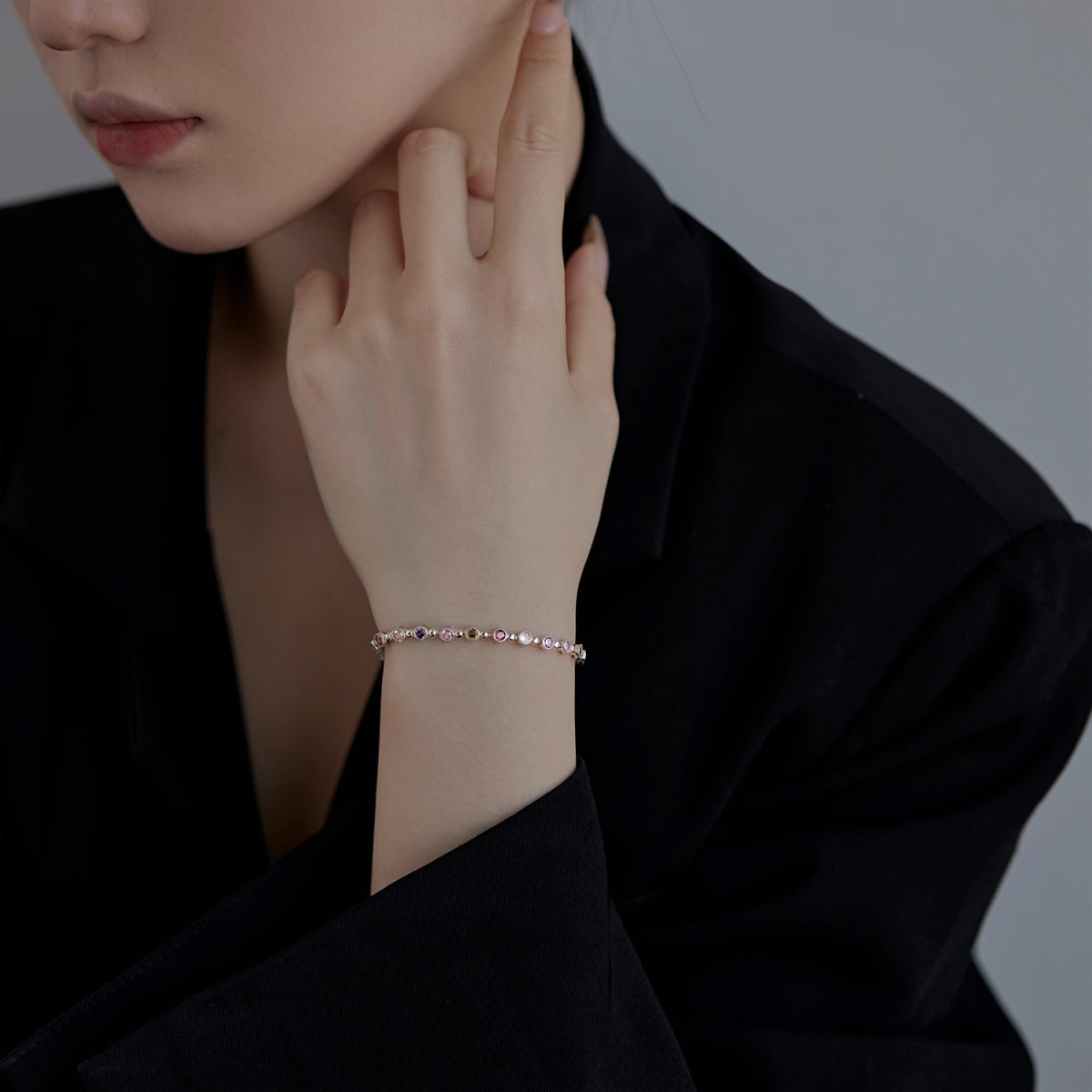 [Goodv] Bracelet de fête rond exquis et étincelant