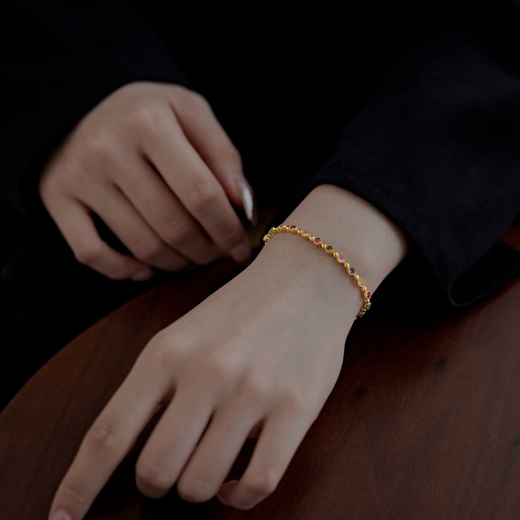 [Goodv] Bracelet de fête rond exquis et étincelant