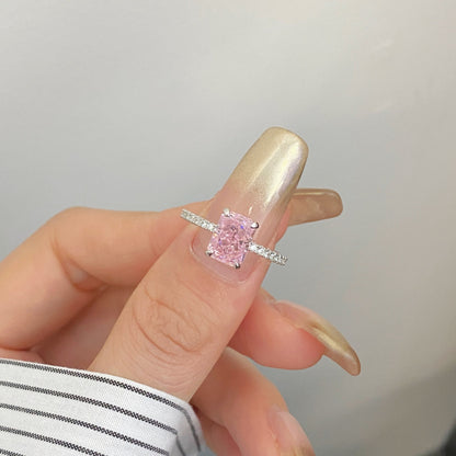 [Goodv]2.0 Carat Dazzling Sparkling Radiant Cut Party Ring