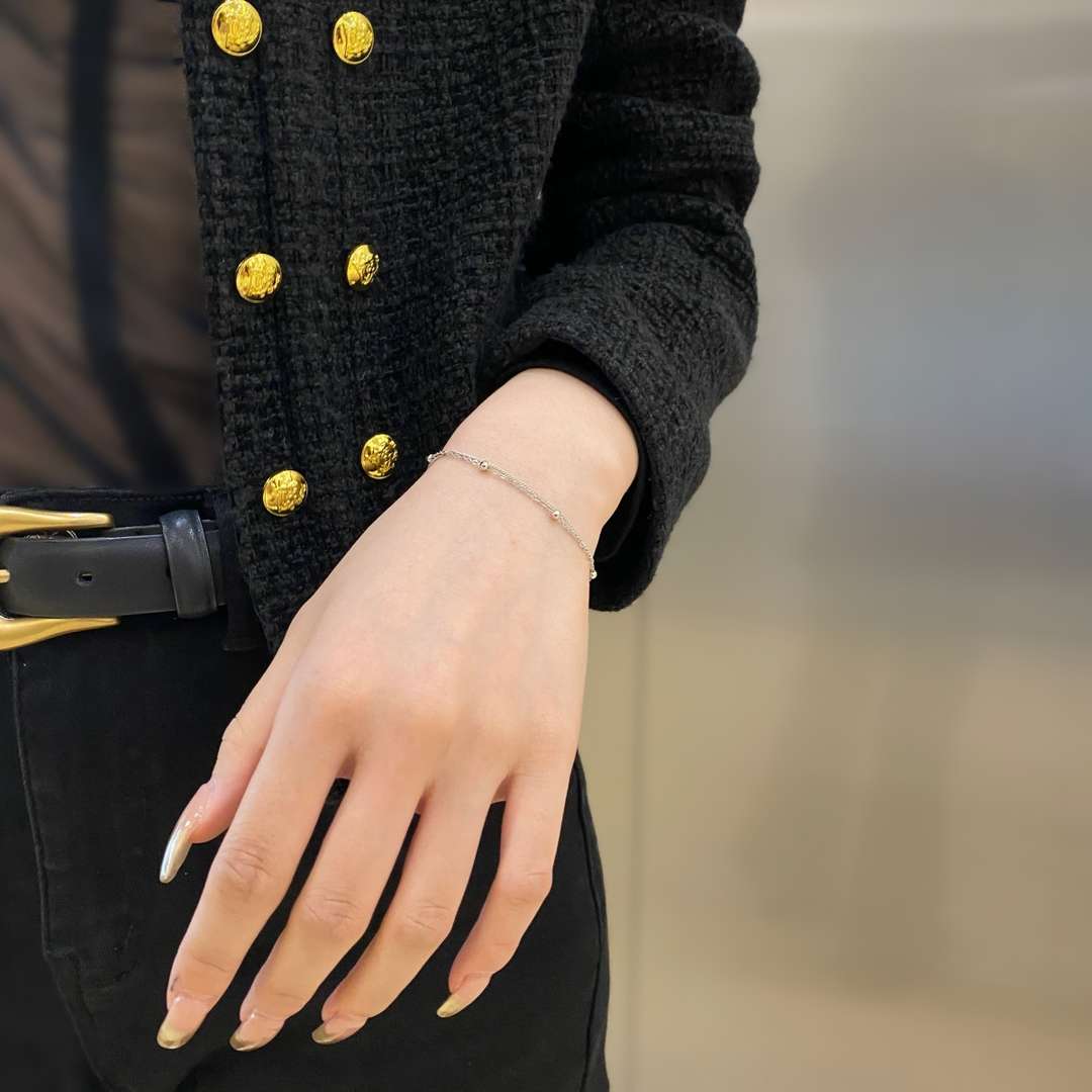 [Goodv]Delicate Bead Double Layer Bracelet