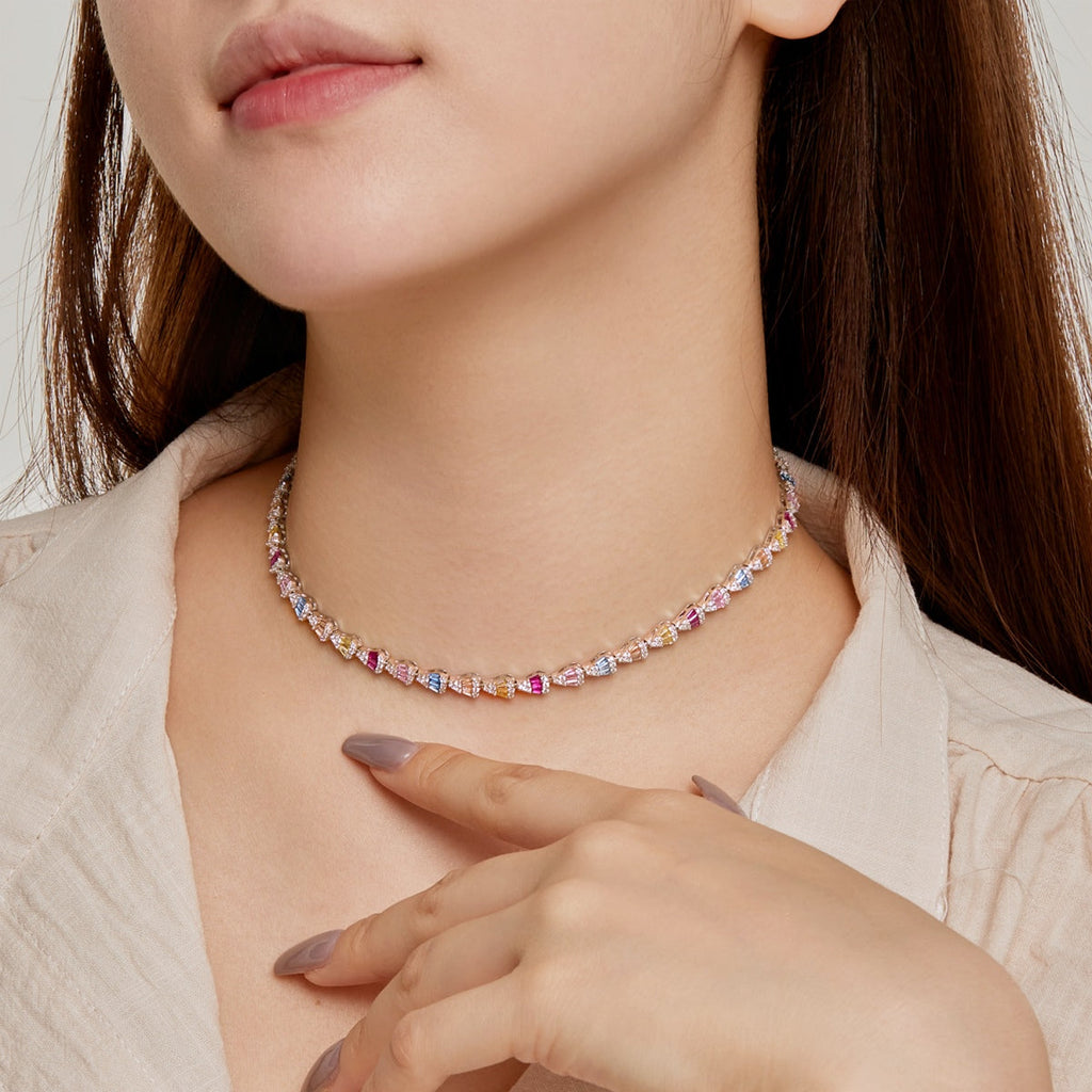 [Goodv]Radiant Colorful Rainbow Necklace