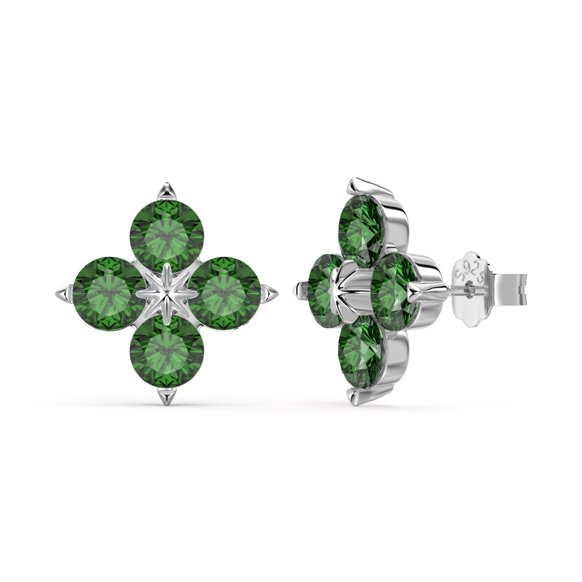 [Goodv]Four-Leaf Clover Eight-Pointed Star Earrings