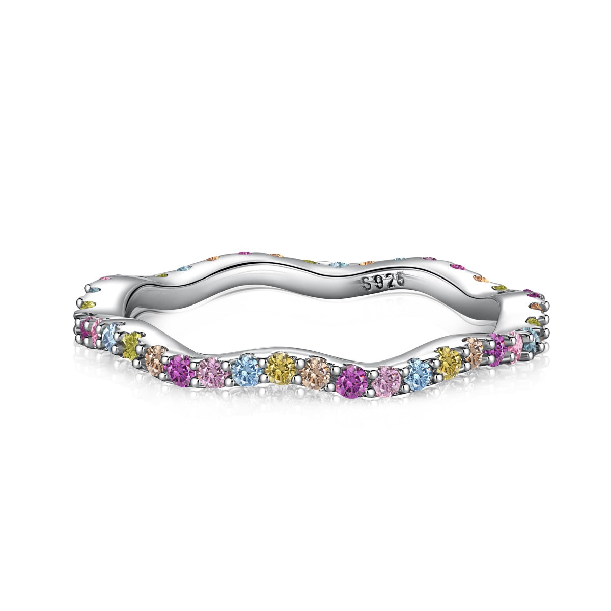 [Goodv]Dainty Colorful Round Cut Party Ring
