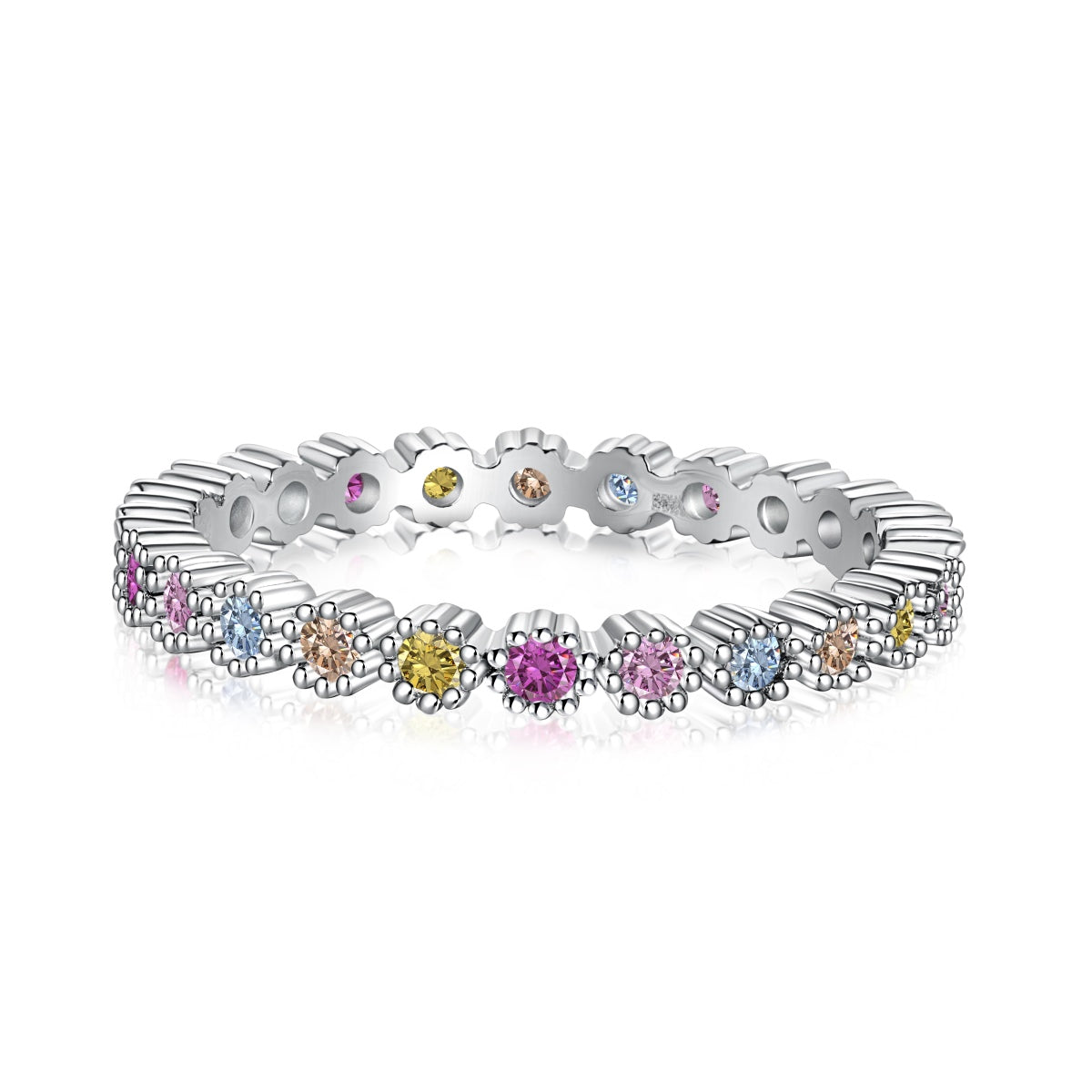[Goodv]Exquisite Colorful Round Cut Party Ring