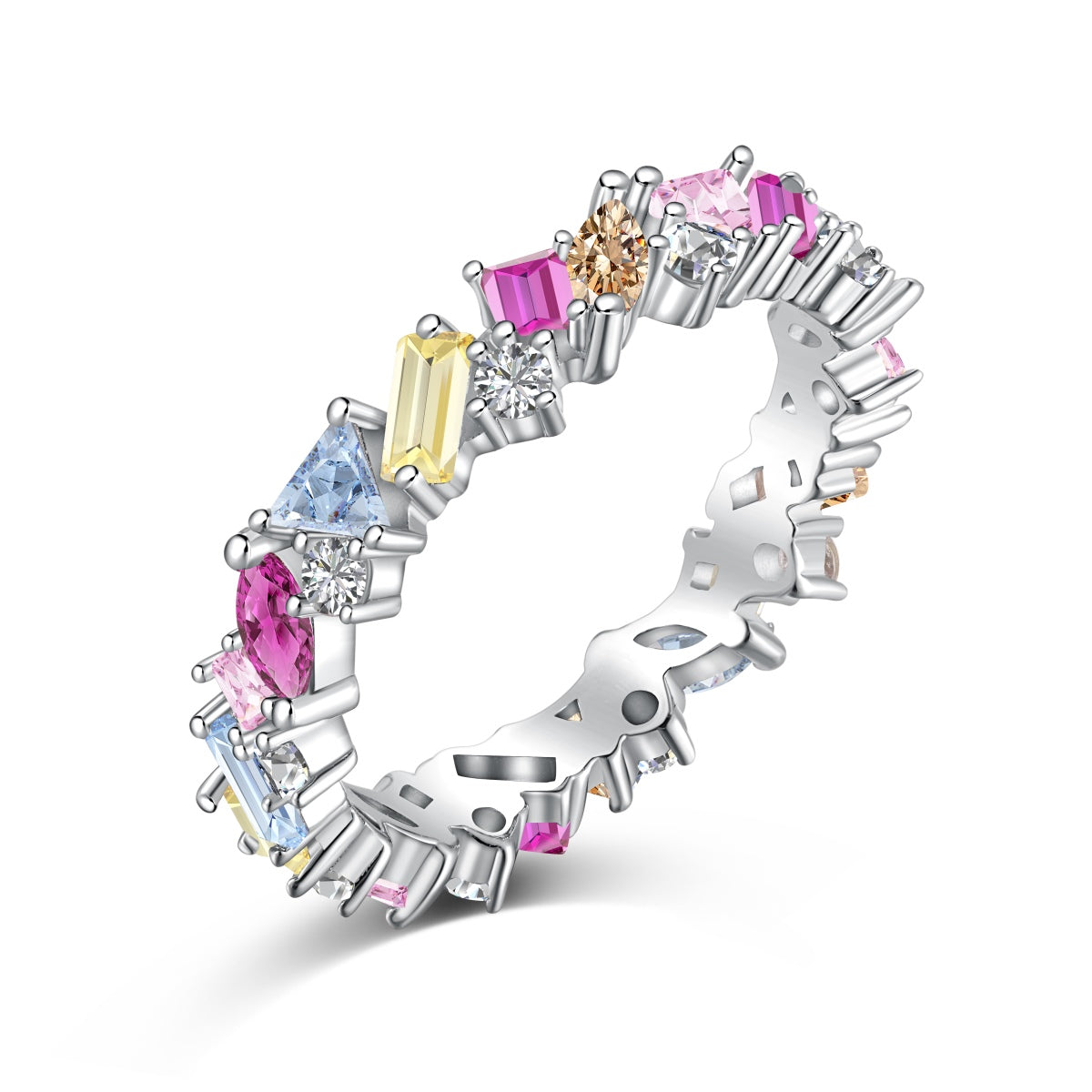 [Goodv]Dazzling Polychromatic Multi cut Daily Ring