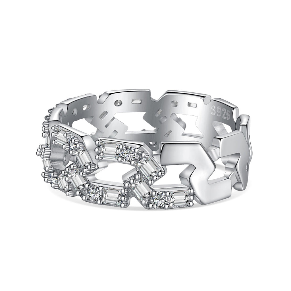 [Goodv]Sparkling Vibrant Emerald Cut Daily Ring