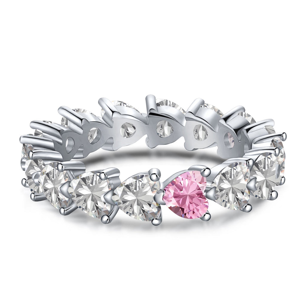 [Goodv]0.25 Carat Radiant Romance Heart Cut Lover Ring