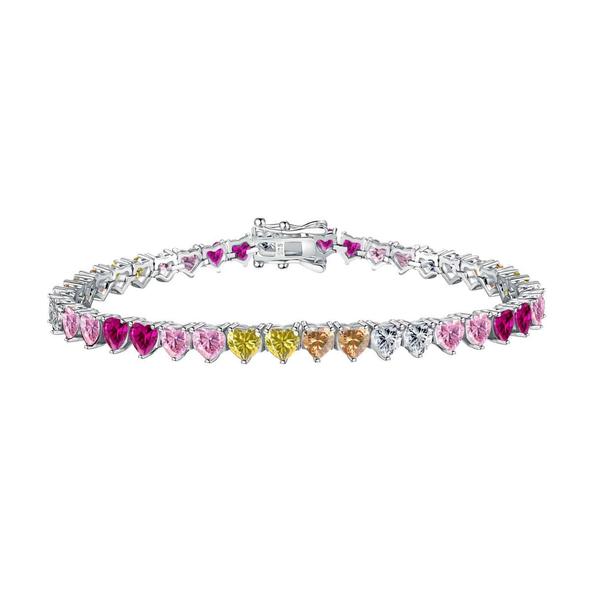 [Goodv]Luxurious Colorful Romantic Heart Shape Lover Bracelet
