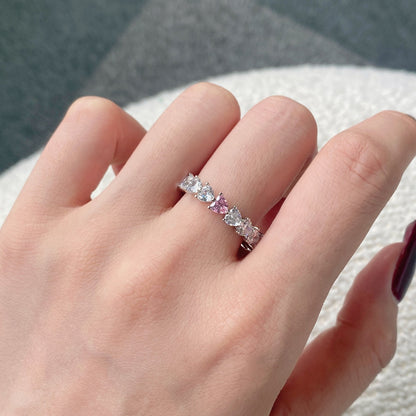 [Goodv]0.25 Carat Radiant Romance Heart Cut Lover Ring