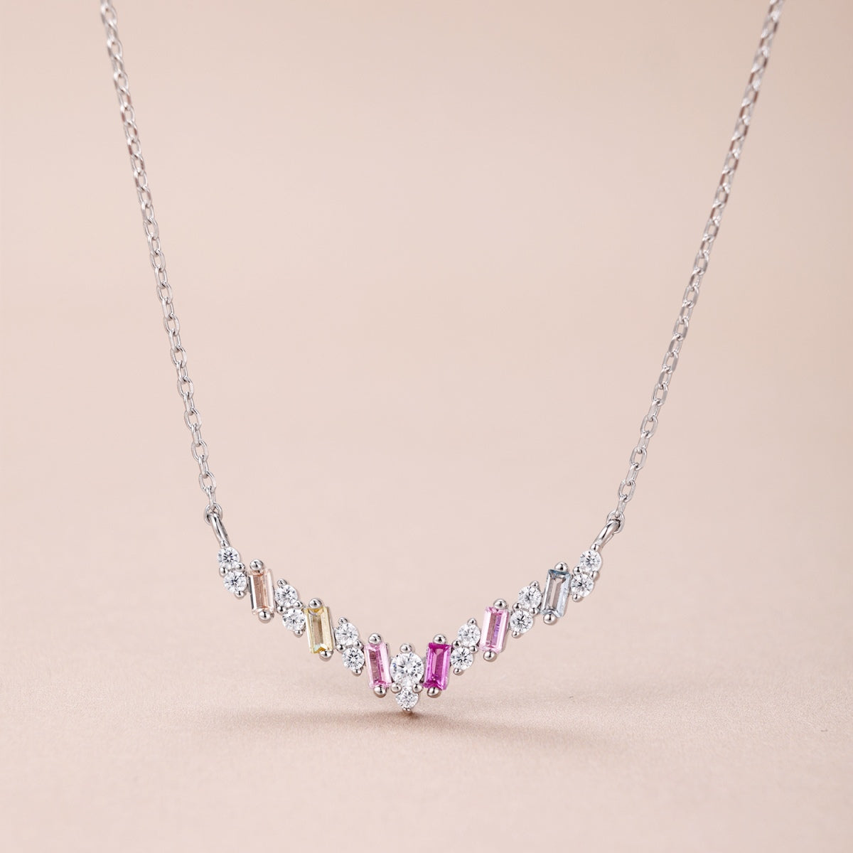 [Goodv]Dazzling Rainbow Necklace