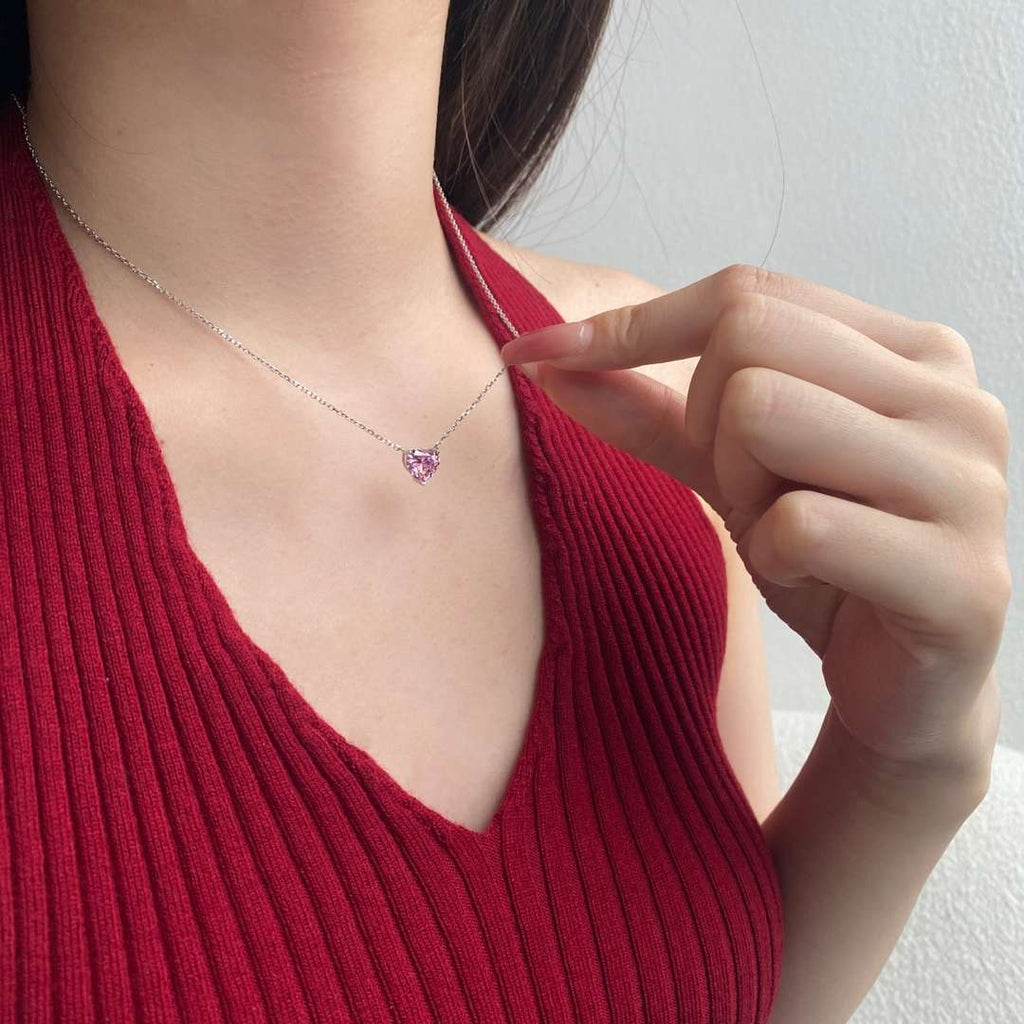 [Goodv]6.0 carat Radiant Heart Shape Necklace