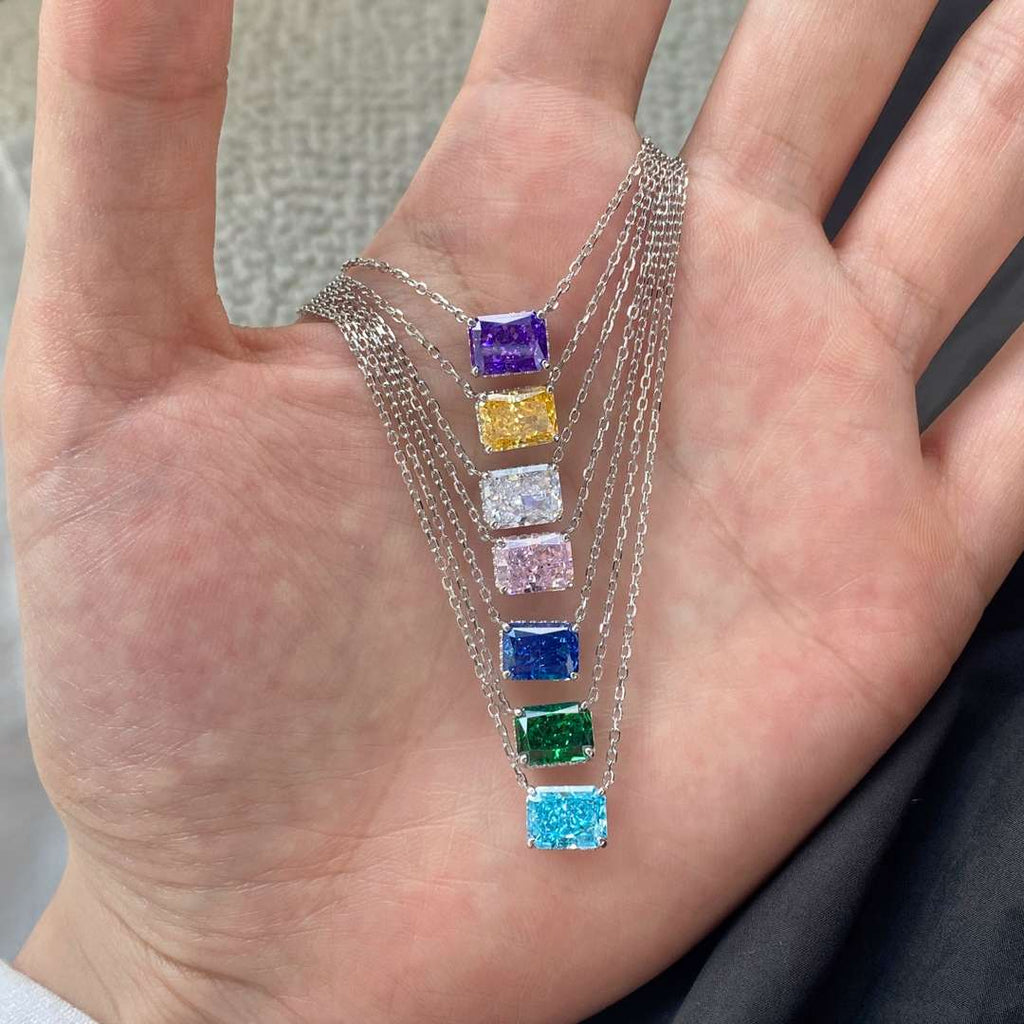 [Goodv]Luxurious Square Shape Colorful Necalack