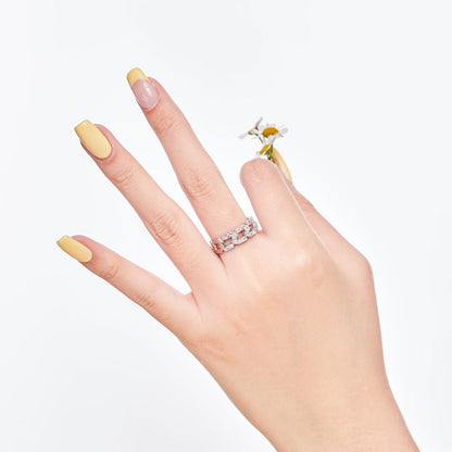 [Goodv]Sparkling Vibrant Emerald Cut Daily Ring