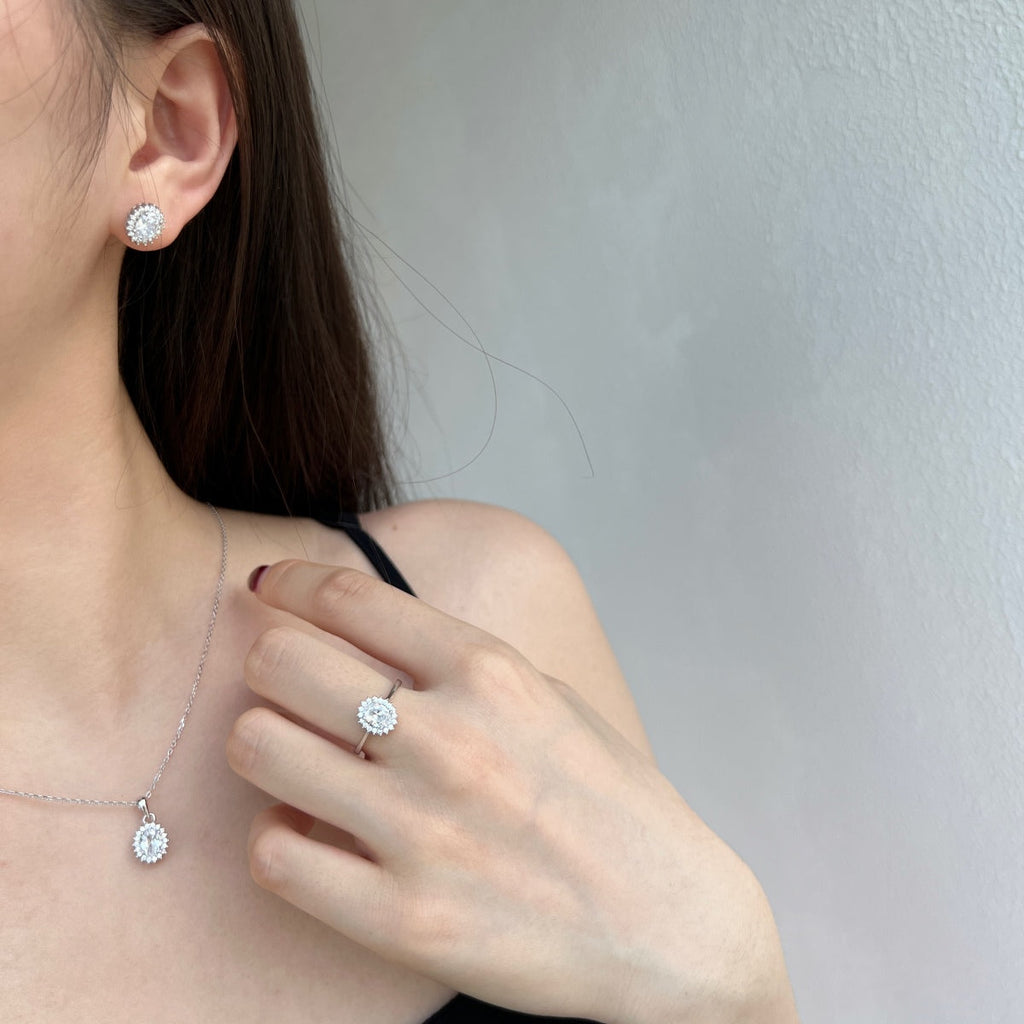[Goodv]Delicate Radiant Oval Cut Daily Earrings