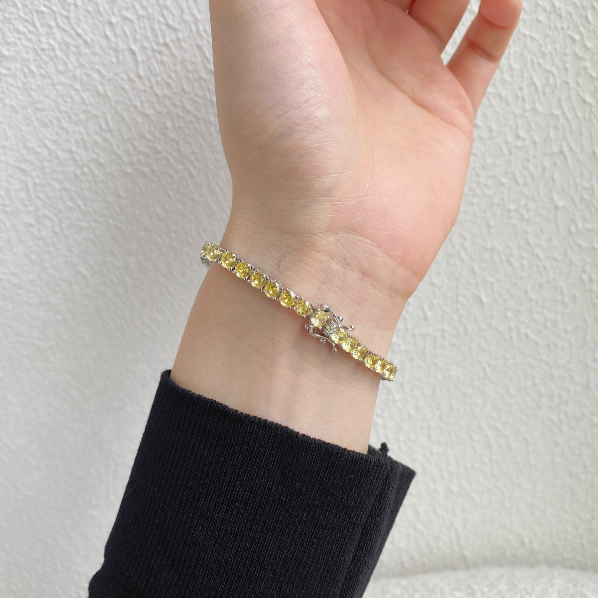 [Goodv] Bracelet de tennis rond éblouissant et orné