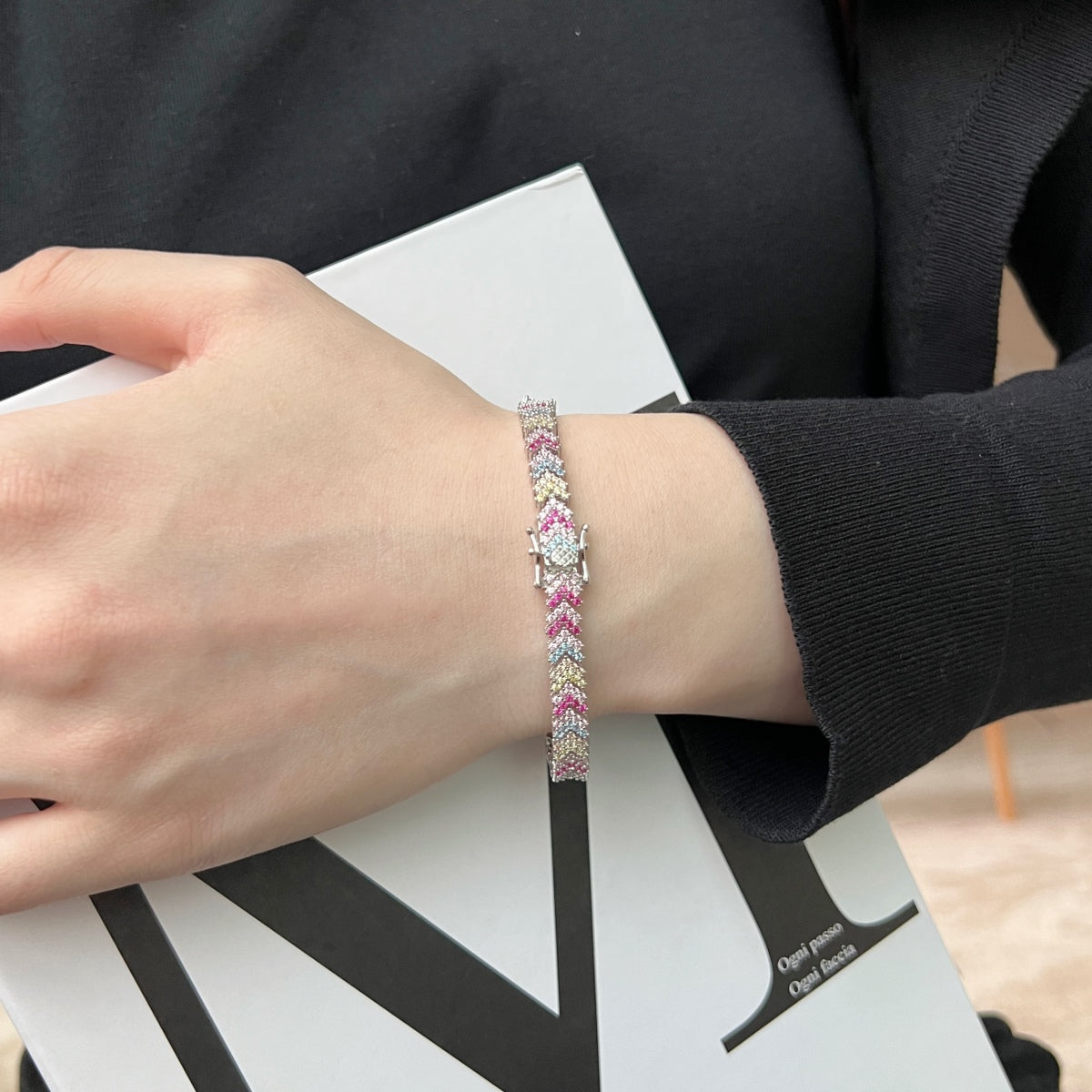 [Goodv] Bracelet de fête rond scintillant et orné