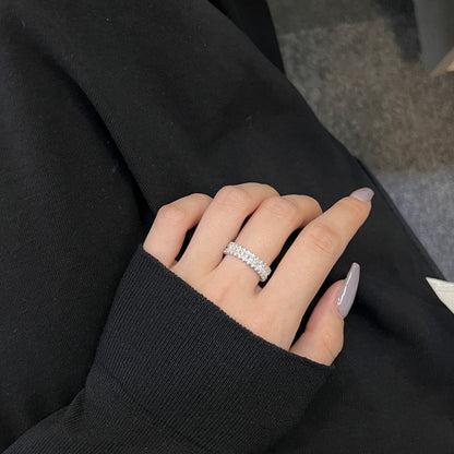 [Goodv]Splashy Ornate Emerald Cut Cocktail Ring