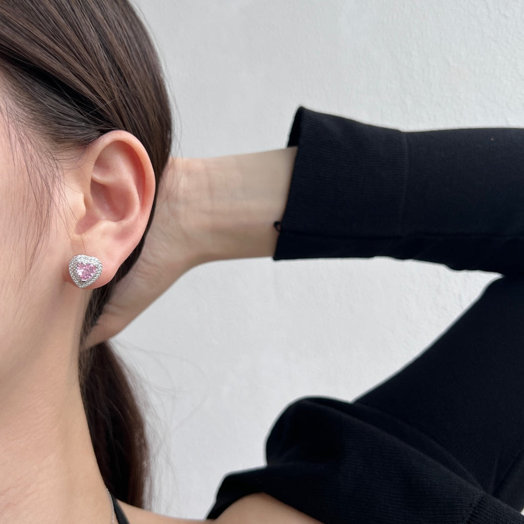 [Goodv]Dazzling Heart Shape Lover Earrings
