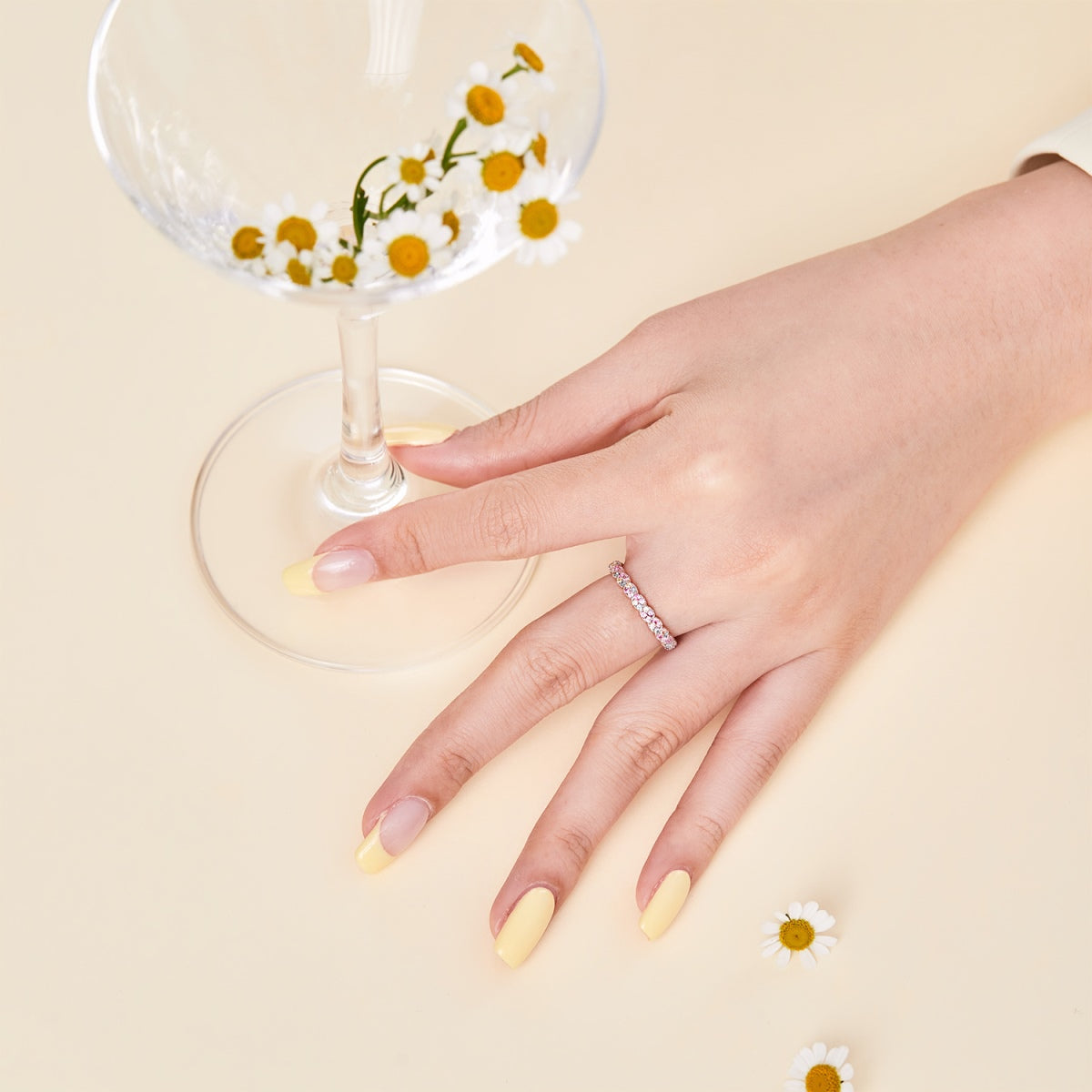 [Goodv] Bague quotidienne délicate et énergique à coupe ronde