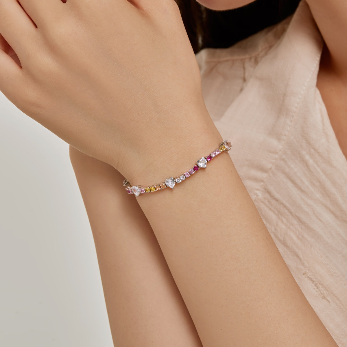 [Goodv] Bracelet d'amoureux rond en forme de cœur romantique