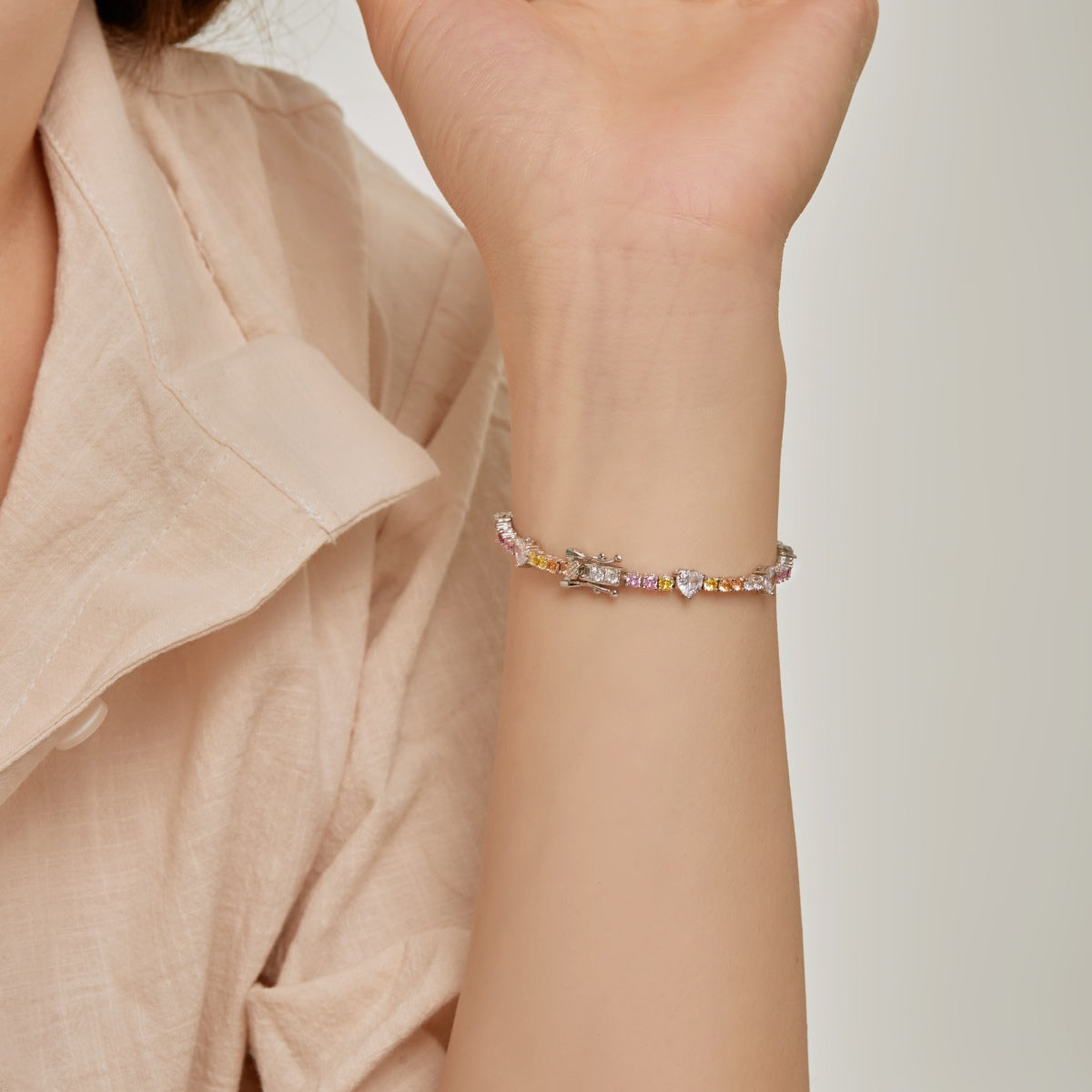 [Goodv] Bracelet d'amoureux rond en forme de cœur romantique